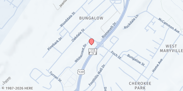 Map showing Community Food Connection at 311 Whitecrest Dr., Maryville, TN