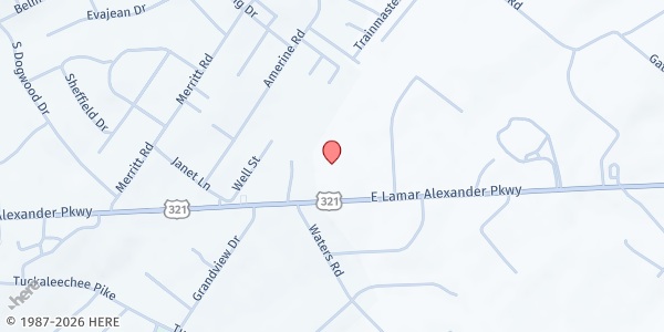 Map showing Manna Outreach at 2615 E Lamar Alexander Parkway, Maryville, TN