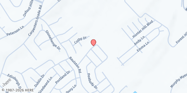 Map showing Maryville Food Distribution Site at , Maryville, TN