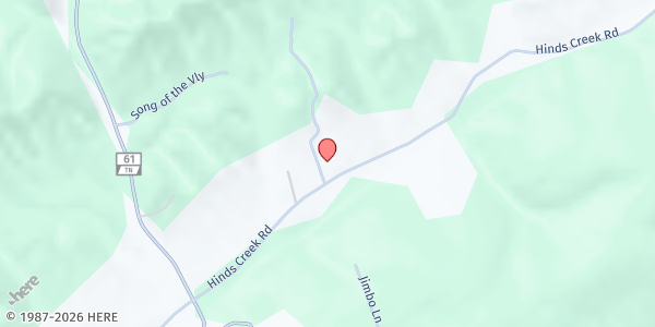 Map showing Hines Creek Baptist at 1000 Hines Creek Road, Maynardville, TN