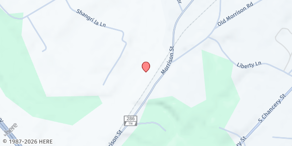 Map showing Grace Temple Assembly of God at 2100 Morrison St, McMinnville, TN