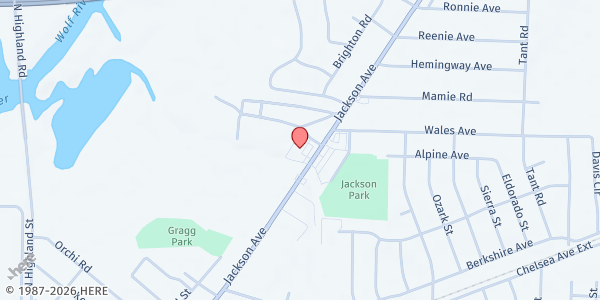 Map showing Iglesia Apostolica at 3966 Jackson Ave., Memphis, TN