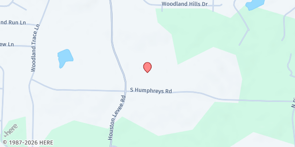 Map showing Second Helpings @ Heartstrong Church at 800 N. Houston Levee Rd., Memphis, TN