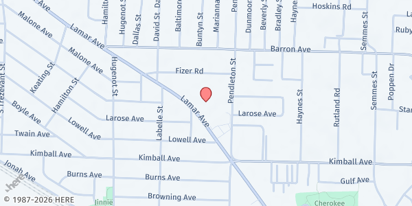 Map showing St. John's Catholic Church at 2718 Lamar Avenue, Memphis, TN