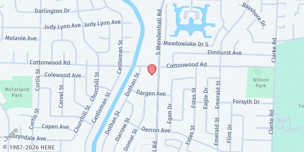 Map showing UMC Asbury Food Pantry at 2969 S. Mendenhall Rd., Memphis, TN