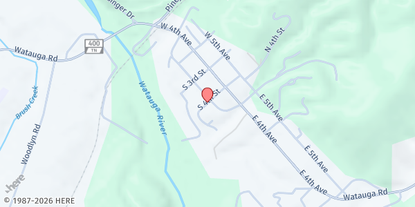 Map showing Mission Food Pantry at 281 4th St, Mission, TN