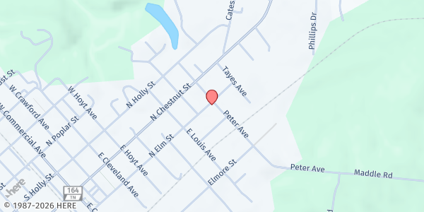Map showing Monterey Mission Center at 315 E. Peters Ave., Monterey, TN