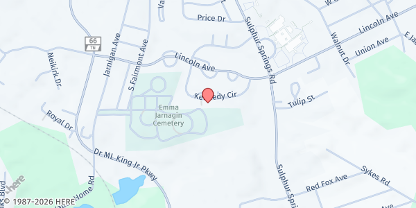 Map showing Tennessee Valley Housing Services at 1149 Kennedy Circle, Morristown, TN