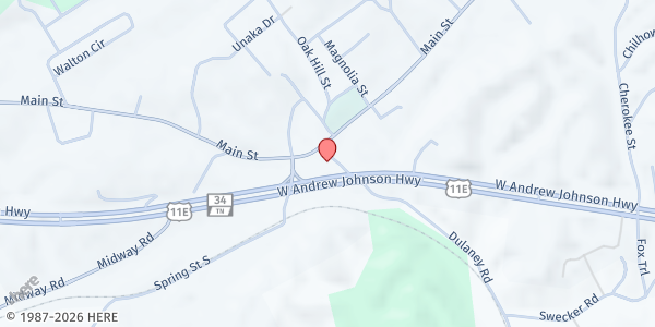 Map showing 890 Old Knoxville Highway at 890 Old Knoxville Highway, Mosheim, TN
