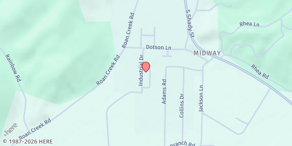 Map showing Hale Community Ministries at 359 Industrial Dr, Mountain City, TN