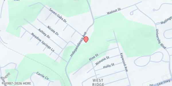 Map showing Mt. Carmel UMC at 550 Independence Ave, Mt Carmel, TN