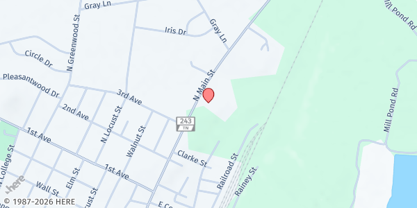 Map showing The Well - Mt. Pleasant at 700 North Main Street, Mt. Pleasant, TN