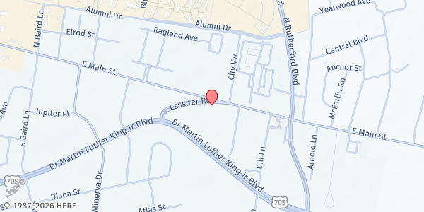 Map showing Blessing Box at Real Life Community Church at In the parking lot of Real Life Community Church, Murfreesboro, TN