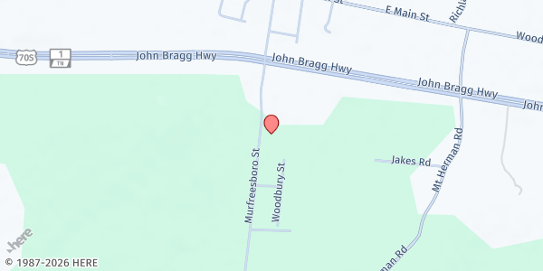 Map showing Feed America First - Murfreesboro at 319 Murfreesboro St, Murfreesboro, TN