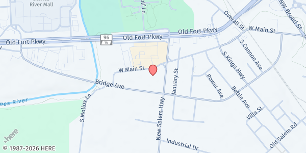 Map showing Salvation Army - Murfreesboro at 1137 W Main St, Murfreesboro, TN