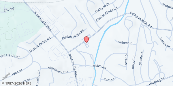 Map showing Salvation Army - Nashville South at 529 Paragon Mills, Nashville-Davidson, TN