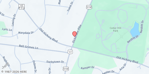 Map showing The Help Center at 3918 Dickerson Pike, Nashville-Davidson, TN