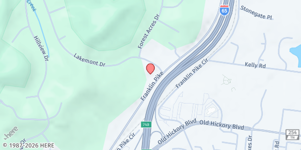 Map showing Church of the Advent - Body & Soul Food Pantry at 5501 Franklin Pike, Nashville, TN