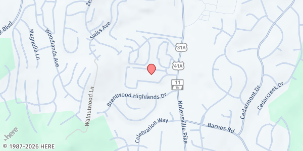 Map showing Lake Providence Missionary Baptist Church at 5891 Nolensville Pike, Nashville, TN