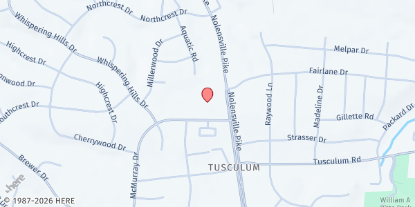 Map showing Tusculum Elementary School at 440 McMurray Drive, Nashville, TN