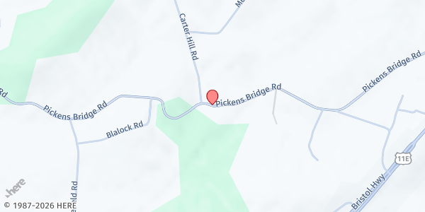 Map showing Edgefield UMC at 745 Pickens Bridge Rd, New Bethel, TN