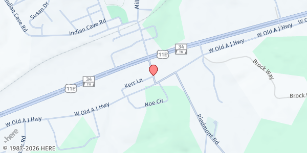 Map showing New Market, TN Food Distribution Site at New Market, New Market, TN