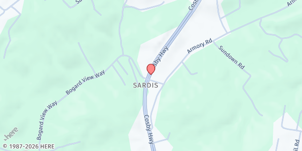 Map showing Cosby Food Pantry at 2166 Cosby Hwy, Newport, TN