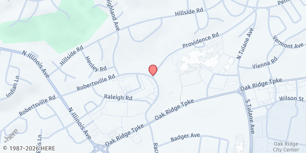 Map showing Oak Ridge, TN 2nd at , Oak Ridge, TN