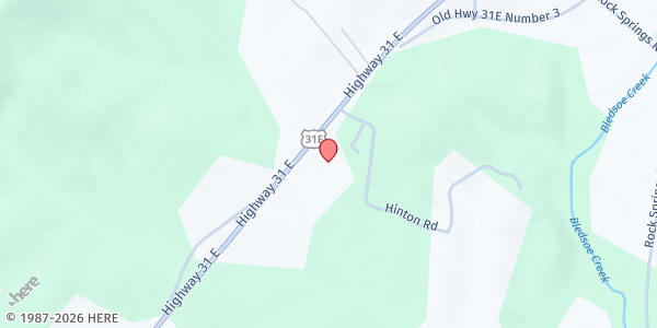 Map showing Bethpage United Methodist Church at 3140 Highway 31E, Old Bethpage, TN