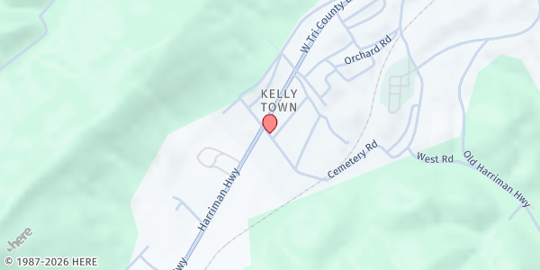 Map showing Wednesday - Oliver Springs Food Pantry at Oliver Springs, Oliver Springs, TN