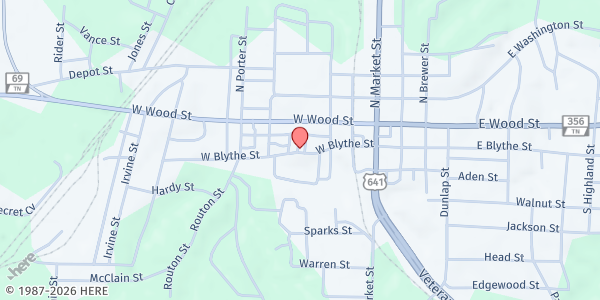 Map showing The Little Pantry at 422 W Blythe St, Paris, TN