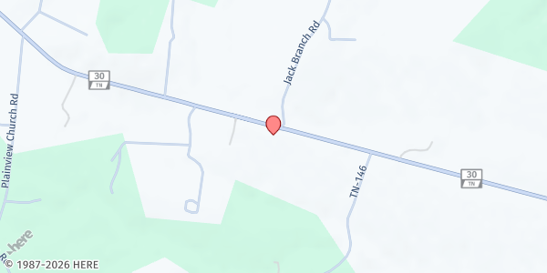 Map showing Samson Free Will Baptist Church at 29004 TN-30, Pikeville, TN