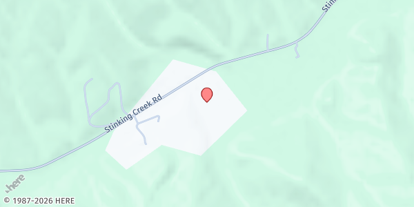 Map showing Stanfield Church of God at 6373 Stinking Creek Road, Pioneer, TN