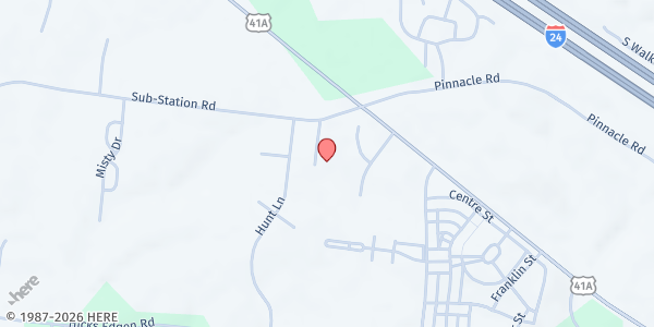 Map showing 24 Church at 1502 Substation Rd, Pleasant View, TN