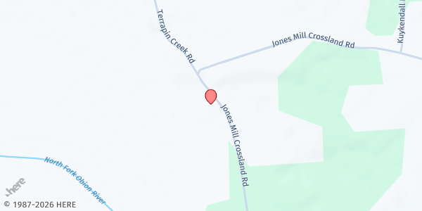 Map showing His Fork Food Pantry at 1355 Jones Mill Crossland Rd., Puryear, TN