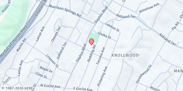 Map showing Red Bank Community Food Pantry at 3800 Dayton Blvd, Red Bank, TN