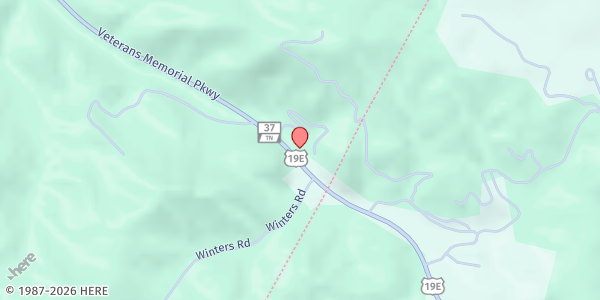 Map showing LSGU [HURRICANE RELIEF] at 9383 US-19E, Roan Mountain, TN