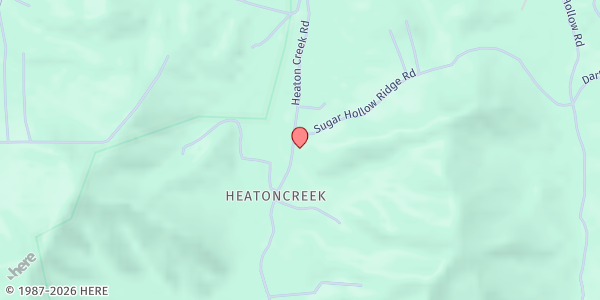 Map showing Roan Mountain Adventist Church at 265 Heaton Creek Rd, Roan Mountain, TN