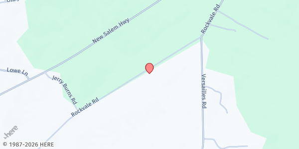 Map showing New Beginning Church at Rockvale at 9303 Rockvale Road, Rockvale, TN