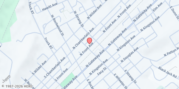 Map showing Rockwood Ministerial Association at 205 North Front Street, Rockwood, TN