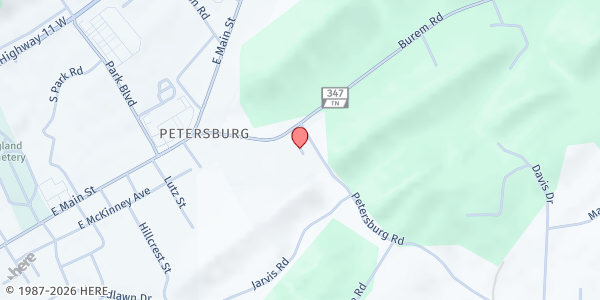 Map showing Greenbriar Village at 234 Petersburg Rd, Rogersville, TN