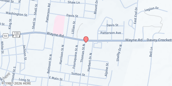 Map showing Our Daily Bread Food Pantry at 1180 Wayne Rd, Savannah, TN