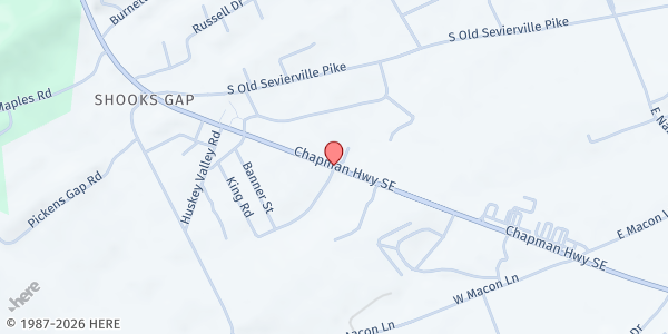 Map showing Seymour Food Pantry at , Seymour, TN