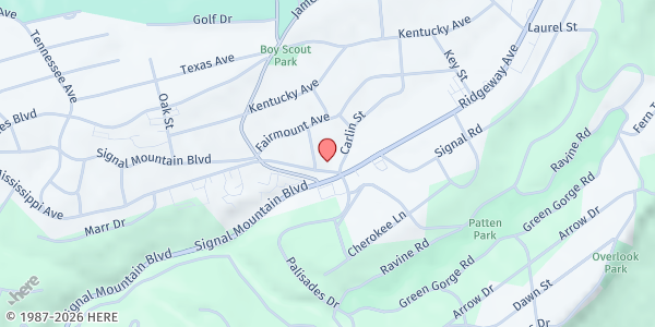 Map showing Mt. Carmel Baptist Church at 86 US Hwy 127, Signal Mountain, TN