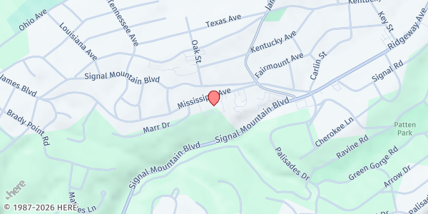 Map showing St. Timothy's Episcopal Church - The Open Pantry at 630 Mississippi Ave, Signal Mountain, TN