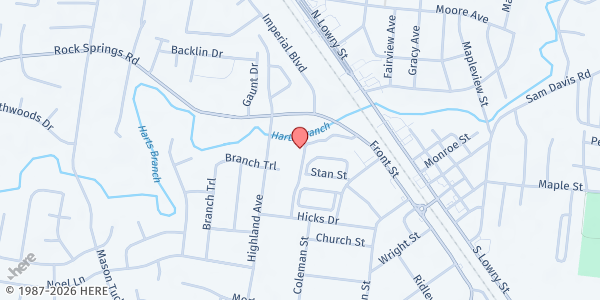 Map showing Nourish Food Bank - Smyrna at 130 Richardson Street, Smyrna, TN