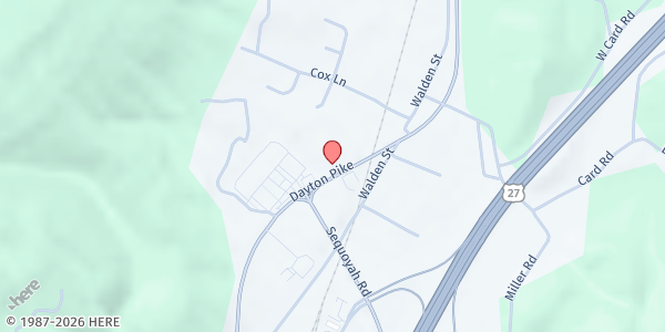 Map showing Grundy County Food Bank at 10185 Dayton Pike, Soddy-Daisy, TN