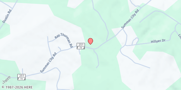 Map showing Frostbite House of Prayer at 10161 Summer City Rd, Spring City, TN