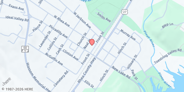 Map showing Our Daily Bread Inc. - Spring City at 359 Front St, Spring City, TN