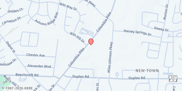 Map showing The Well - Spring Hill at 5226 Main Street, Spring Hill, TN